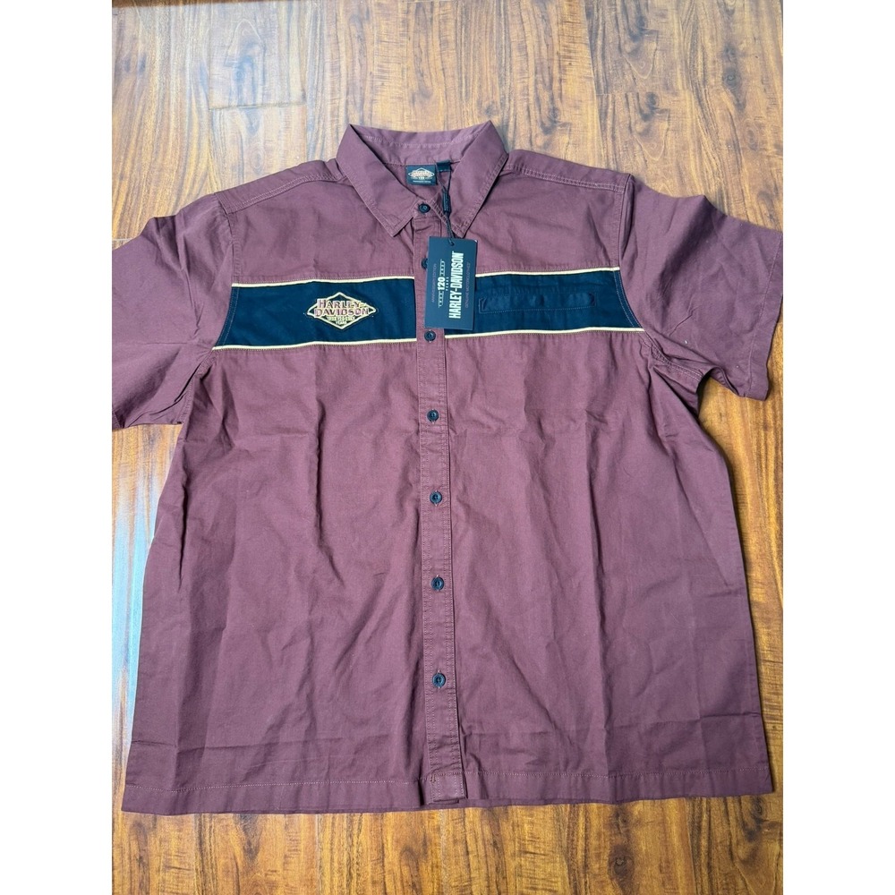 NWT Harley Davidson 120th Anniversary Shirt Mens 2XL Button Up Shop Garage Work
